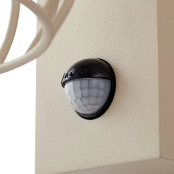 Lucande buitenwandlamp Chandan, 30cm, beige, sensor, IP44