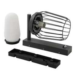 Lucande buitenwandlamp Chandan, 30 cm, antraciet, sensor