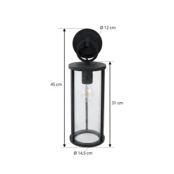 Lucande buitenwandlamp Emmeline, bubbels, aluminium, hoogte 45cm