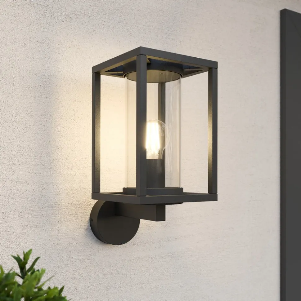 Lucande buitenwandlamp Ferda, vrijstaand, antraciet, IP44