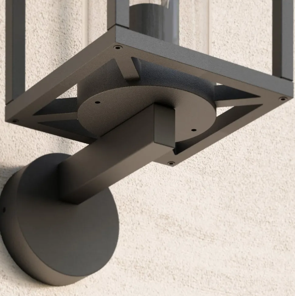 Lucande buitenwandlamp Ferda, vrijstaand, antraciet, IP44