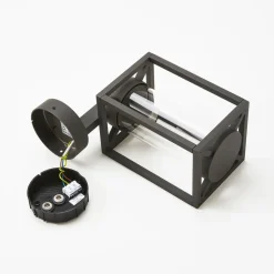 Lucande buitenwandlamp Ferda, vrijstaand, antraciet, IP44