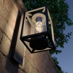 Lucande buitenwandlamp Ferda, pendel, antraciet, IP44