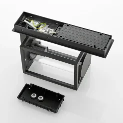 Lucande buitenwandlamp Ferda, pendel, antraciet, IP44