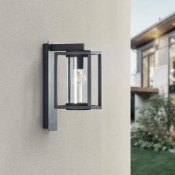 Lucande buitenwandlamp Ferda, set van 2, antraciet, IP44