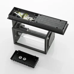 Lucande buitenwandlamp Ferda, set van 2, antraciet, IP44