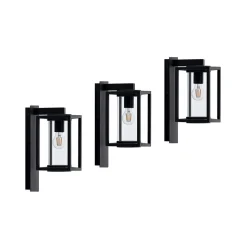 Lucande buitenwandlamp Ferda, set van 3, antraciet, IP44