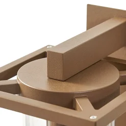 Lucande buitenwandlamp Ferda, sensor, pendel, bruin, IP44