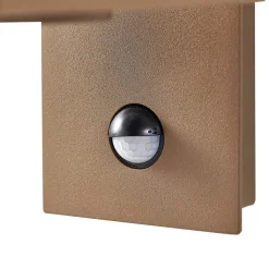 Lucande buitenwandlamp Ferda, sensor, pendel, bruin, IP44