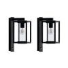 Lucande buitenwandlamp Ferda, set van 2, antraciet sensor IP44