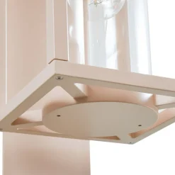 Lucande buitenwandlamp Ferda, sensor, pendel, beige, IP44