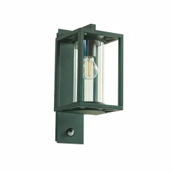 Lucande buitenwandlamp Ferda, sensor, pendel, groen, IP44