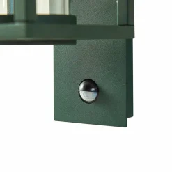 Lucande buitenwandlamp Ferda, sensor, pendel, groen, IP44