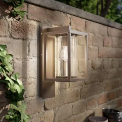 Lucande buitenwandlamp Ferda, pendel, bruin, IP44