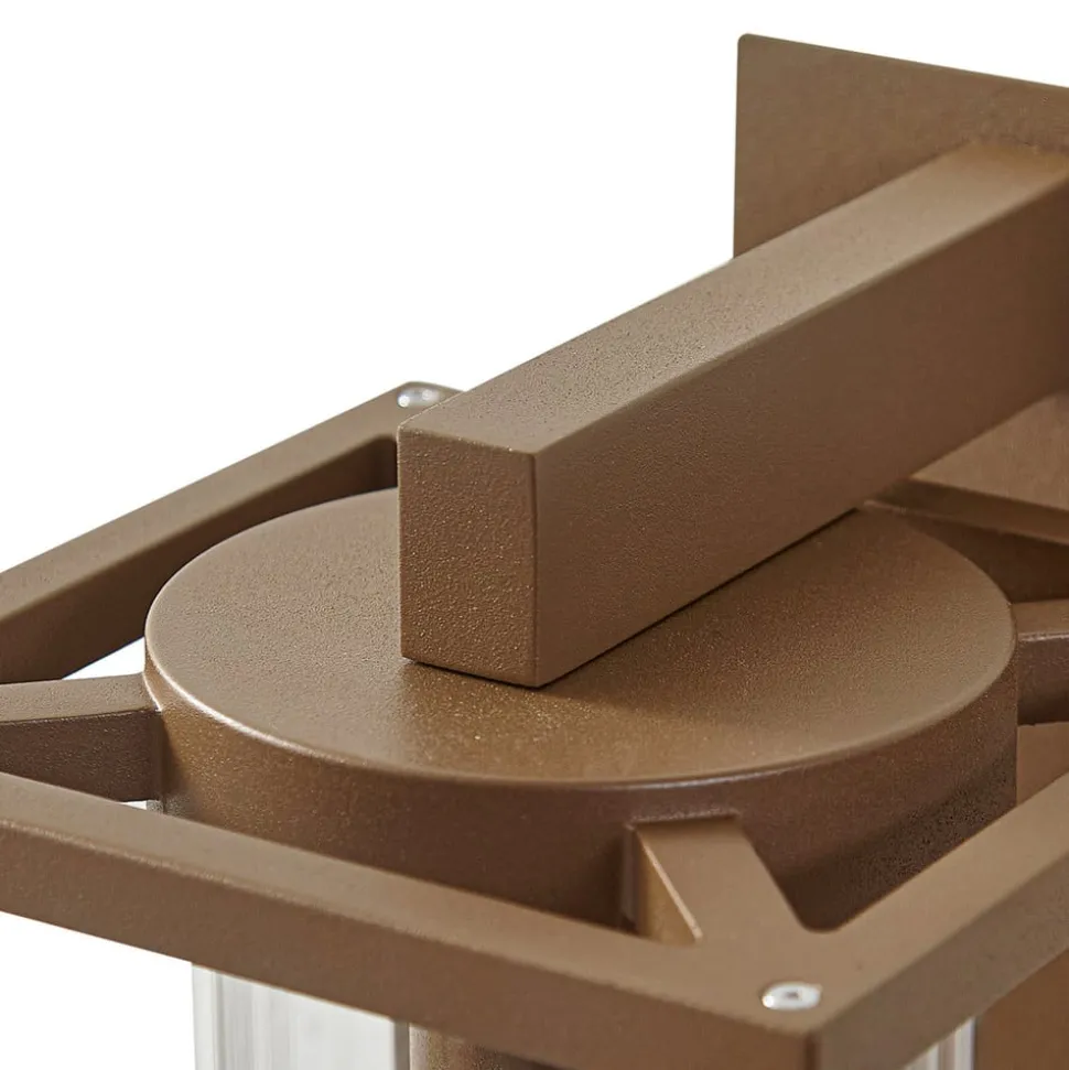 Lucande buitenwandlamp Ferda, pendel, bruin, IP44