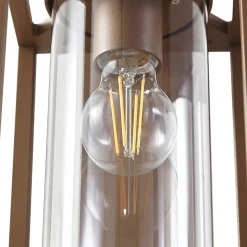 Lucande buitenwandlamp Ferda, pendel, bruin, IP44