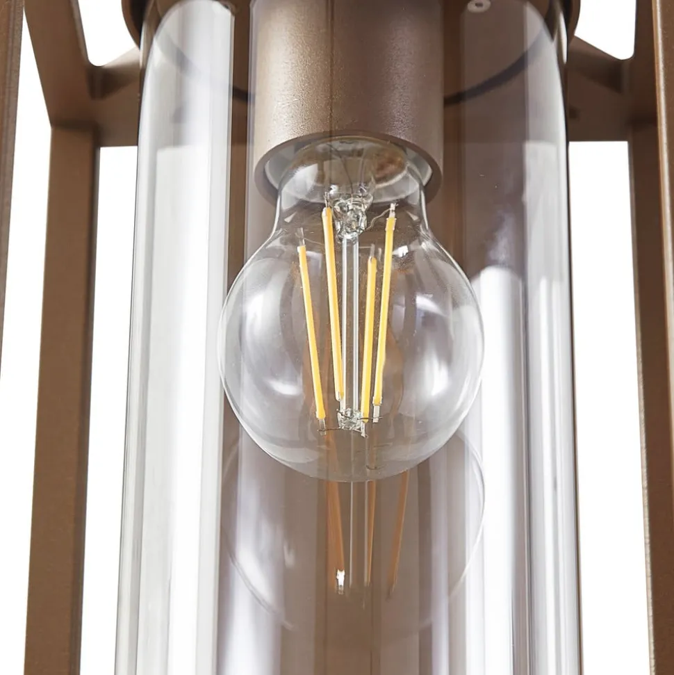 Lucande buitenwandlamp Ferda, pendel, bruin, IP44