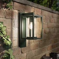 Lucande buitenwandlamp Ferda, pendel, groen, IP44