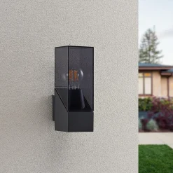 Lucande buitenwandlamp Fiola, 25 cm, antraciet, IP54