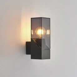 Lucande buitenwandlamp Fiola, 25 cm, antraciet, IP54