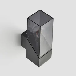 Lucande buitenwandlamp Fiola, 25 cm, antraciet, IP54