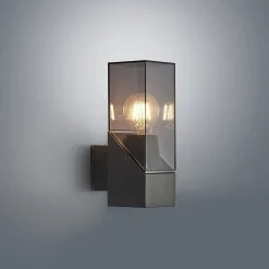 Lucande buitenwandlamp Fiola, 25 cm, antraciet, IP54