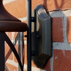 Lucande buitenwandlamp Marcellino, roest, metaal, glas