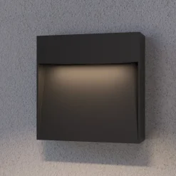 Lucande buitenwandlamp Noreia, 13 cm, antraciet, IP65, G9