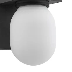 Lucande buitenwandlamp Ovaali, glas, donkergrijs, IP65