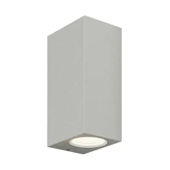 Lucande buitenwandlamp Tavi, 15 cm, zilver, Bridgelux LED