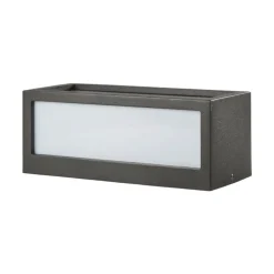 Lucande buitenwandlamp Tame, antraciet, metaal, 25 cm