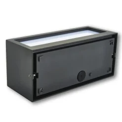 Lucande buitenwandlamp Tame, antraciet, metaal, 25 cm