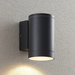 Lucande buitenwandlamp Thomke, 1-lamp, antraciet aluminium