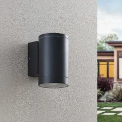 Lucande buitenwandlamp Thomke, 1-lamp, antraciet aluminium