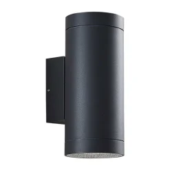 Lucande buitenwandlamp Thomke, 2-lamps, antraciet, aluminium