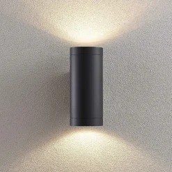 Lucande buitenwandlamp Thomke, 2-lamps, antraciet, aluminium