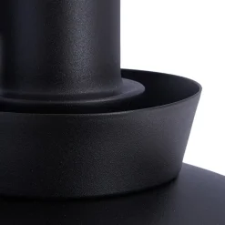 Lucande buitenwandlamp Thais, zwart, metaal, Ø 25 cm