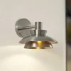 Lucande buitenwandlamp Thais, roestvrij staal, Ø 25 cm