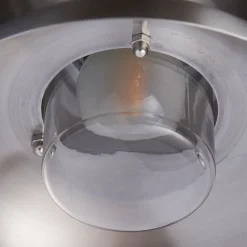 Lucande buitenwandlamp Thais, roestvrij staal, Ø 25 cm