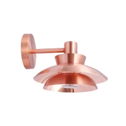 Lucande buitenwandlamp Thais, koperkleurig, roestvrij staal