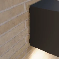 Lucande buitenwandlamp Xava, downlight, antraciet, GU10