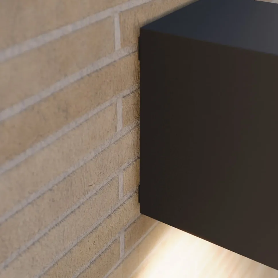 Lucande buitenwandlamp Xava, downlight, antraciet, GU10