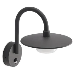 Lucande buitenwandlamp Zamalino, 31 cm, antraciet, sensor