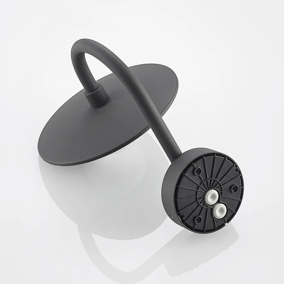 Lucande buitenwandlamp Zamalino, 31 cm, antraciet, sensor