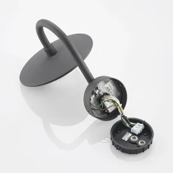 Lucande buitenwandlamp Zamalino, 31 cm, antraciet, sensor