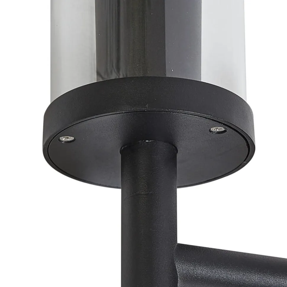 Lucande buitenwandlamp Zanta, hoogte 39 cm, IP54, zwart