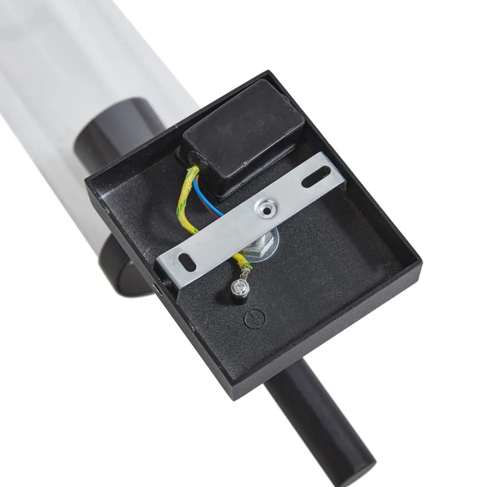 Lucande buitenwandlamp Zanta, hoogte 39 cm, IP54, zwart