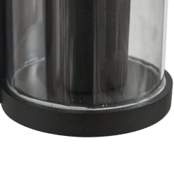 Lucande buitenwandlamp Zanta, hoogte 19,7 cm, IP65, zwart