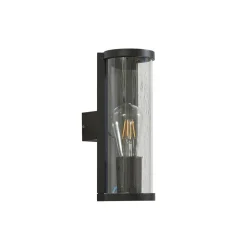 Lucande buitenwandlamp Zanta, hoogte 28,2 cm, IP65, zwart