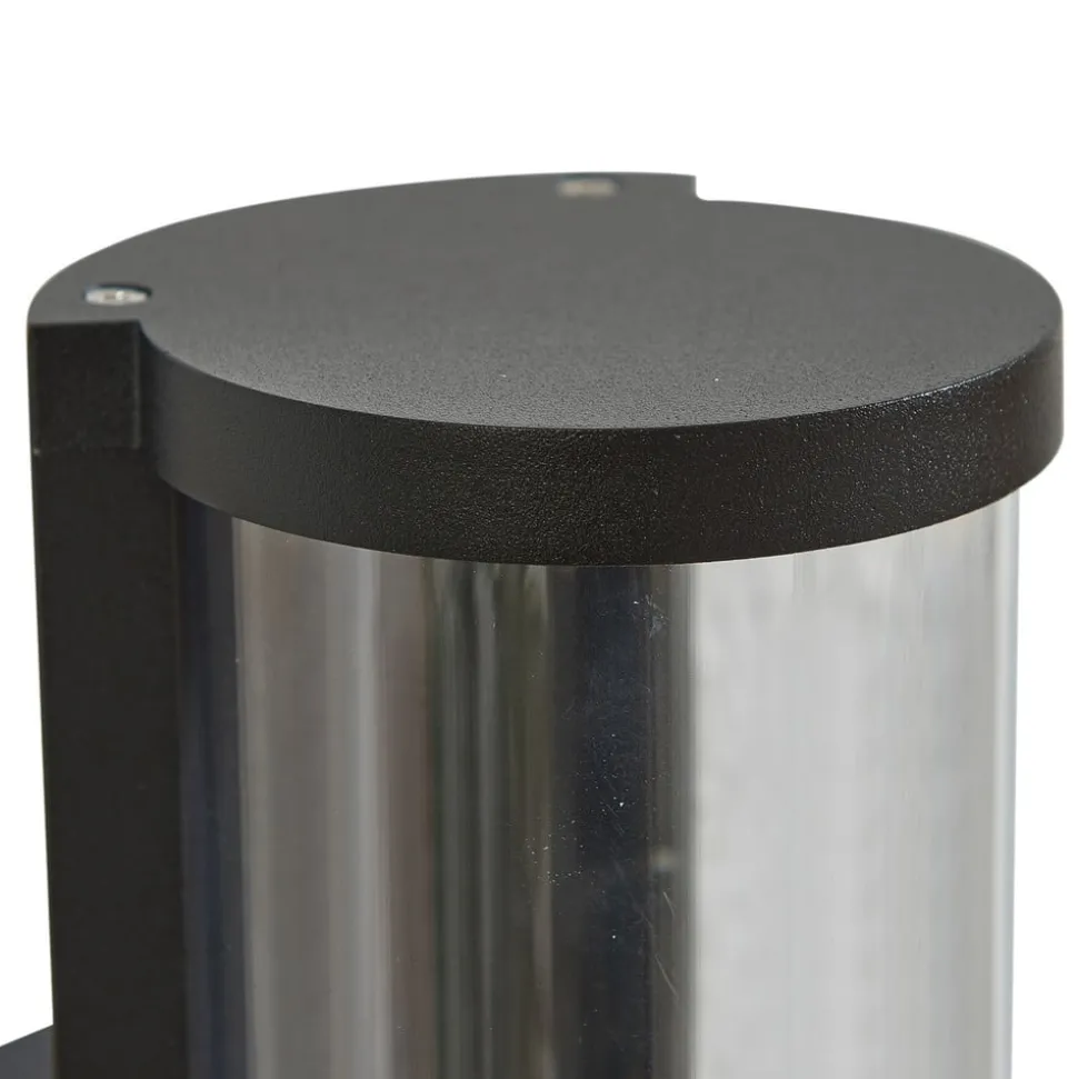 Lucande buitenwandlamp Zanta, hoogte 28,2 cm, IP65, zwart